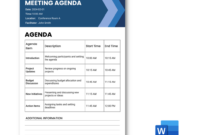 Meeting Agenda Template For Word 2010: A Comprehensive Guide