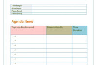 Blank Meeting Agenda Template