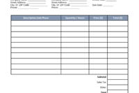 Comprehensive Invoice Template For Construction Professionals