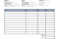 Free Consulting Invoice Template Word