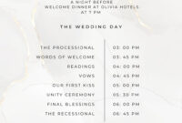 Wedding Day Agenda Template: A Detailed Guide For A Seamless Celebration