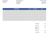 Tax Invoice Template Document