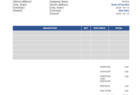 Free Downloadable Invoice Template In Excel Format