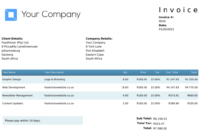 South African Tax Invoice Template