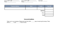 Rental Invoice Template