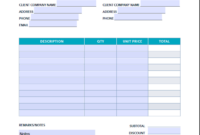 Professional Invoice Template For Excel 2013