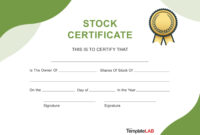 Share Certificate Template PDF