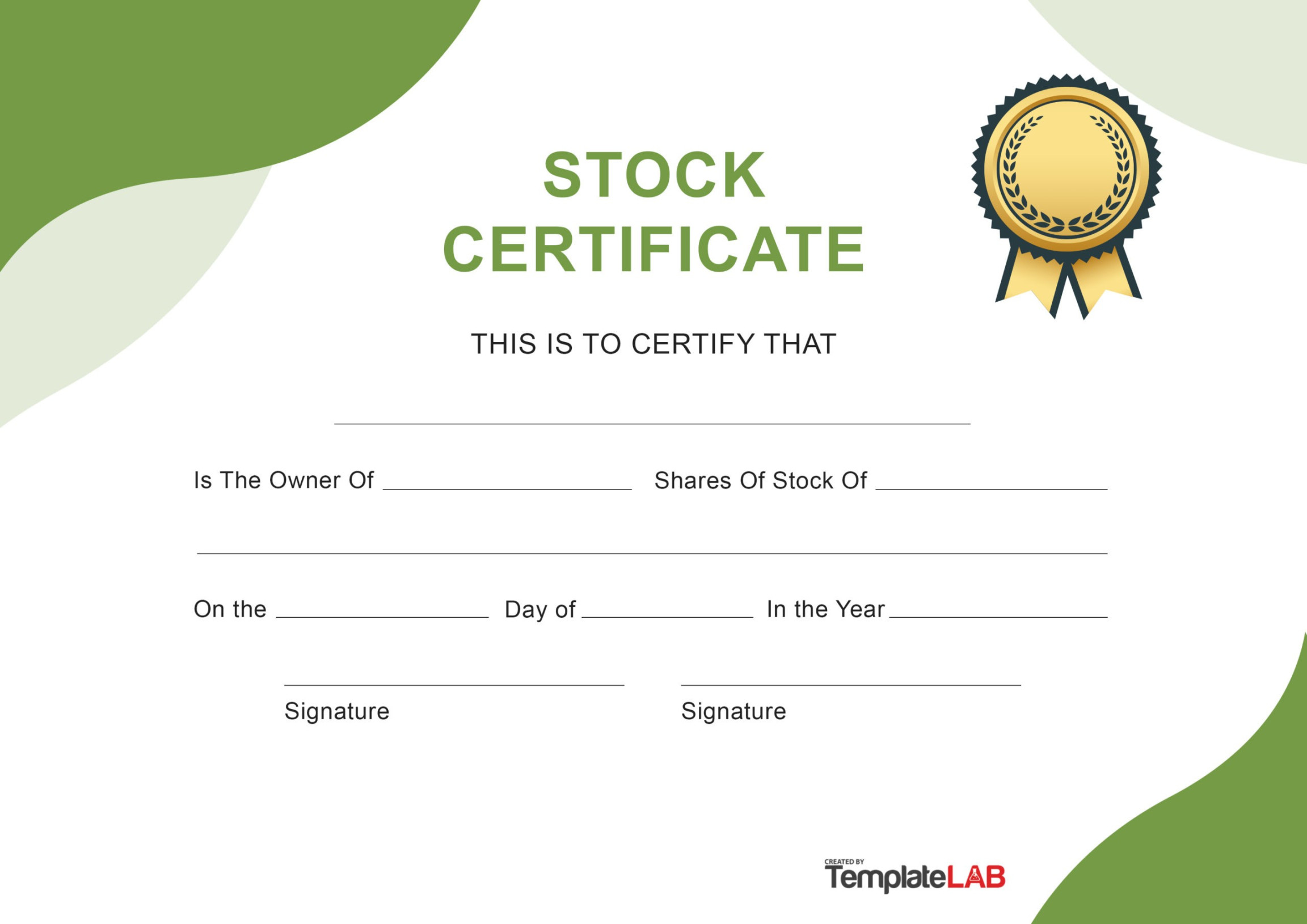 Free Stock Certificate Templates (Word, PDF) ᐅ TemplateLab