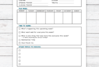 Family Meeting Agenda Template