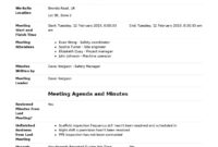 Safety Committee Meeting Agenda Template