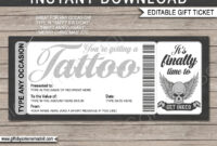 Tattoo Gift Certificate Template